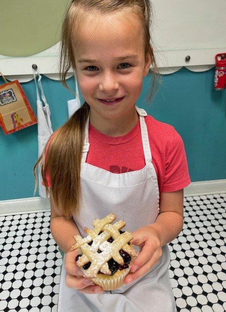 Blueberry Pie Cupcakes in Desert Mash-Up Week at Foodie Kids!