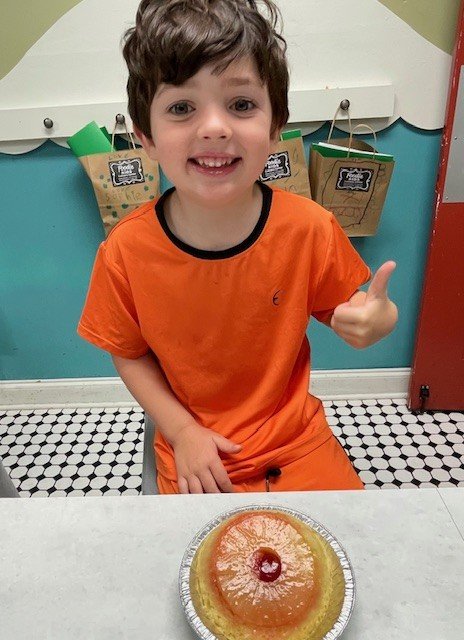 Pineapple Upside Down Cake at Cooking Camp!